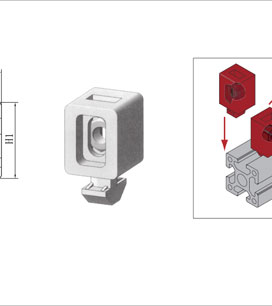 鋁型材間隔連接塊三維圖 鋁型材間隔連接塊三維圖