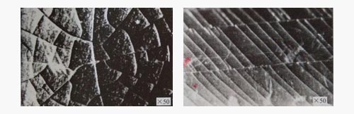鋁型材陽(yáng)極氧化膜裂紋對(duì)比圖2 鋁型材陽(yáng)極氧化膜裂紋對(duì)比圖2