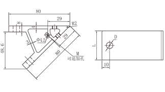 45度鋁型材角件技術參數(shù)